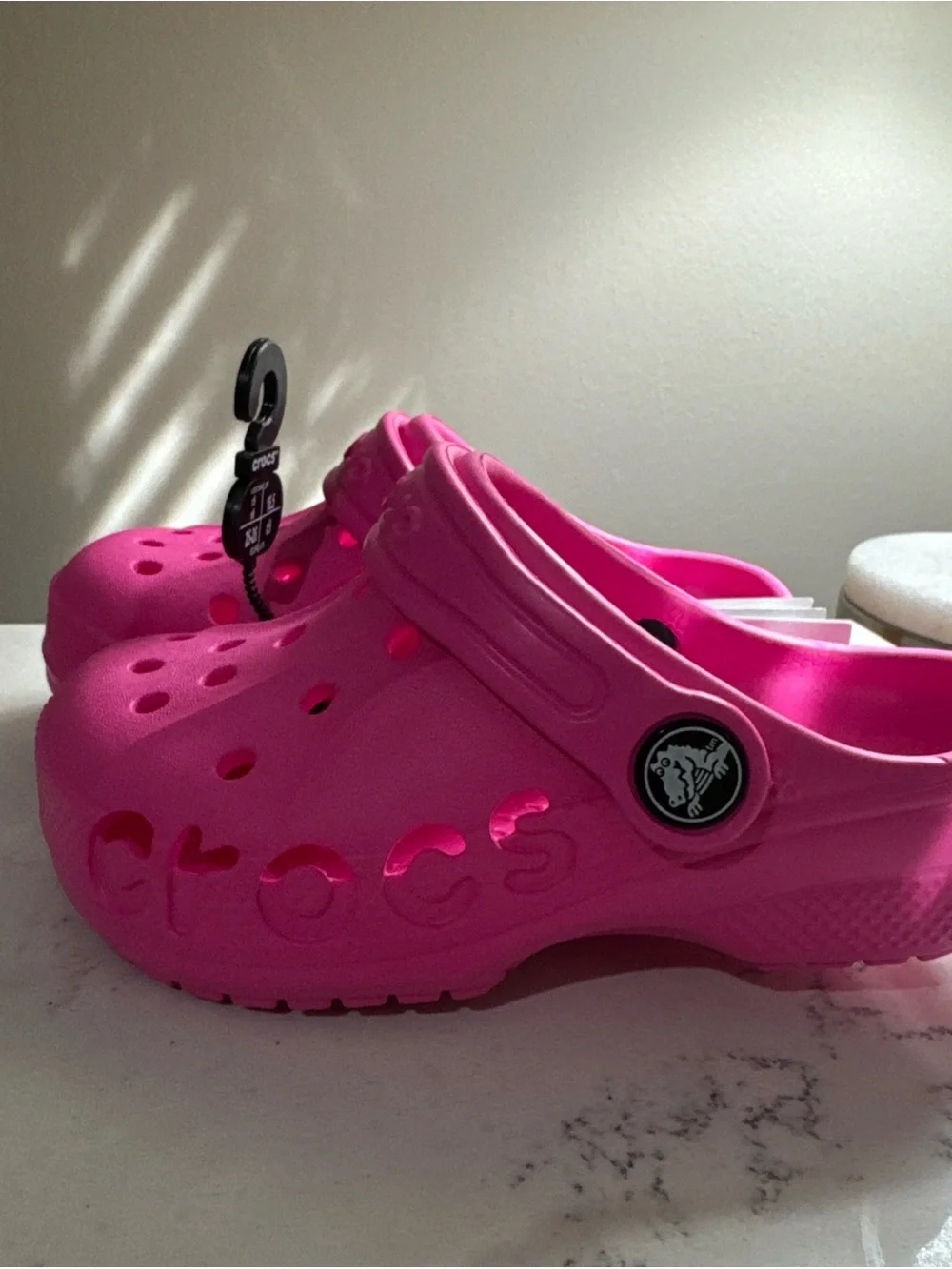 Crocs Kids Pink Baya Clogs - C9 US Size
